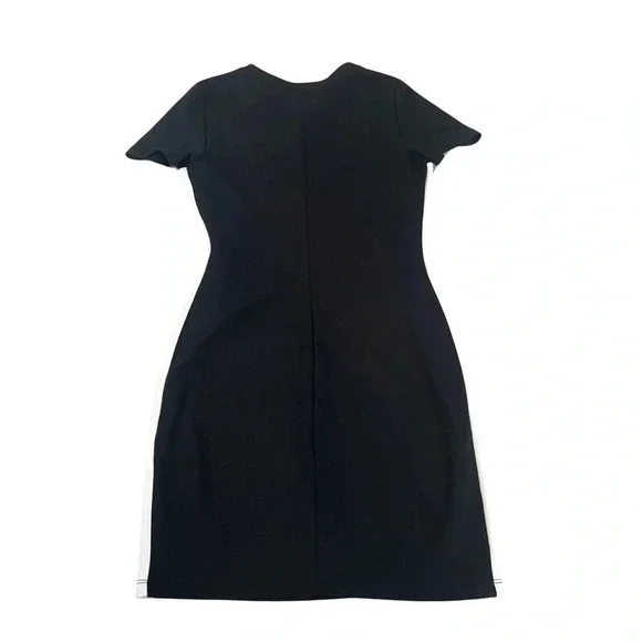 Iris Black casual dress with Side Red/White Stripe • Size Small - Picture 2 of 5